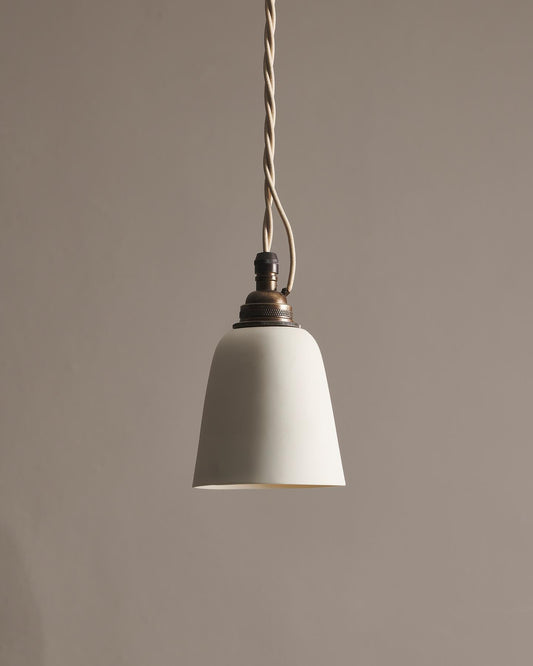 Large Plain Beaker Porcelain Plug-in Light