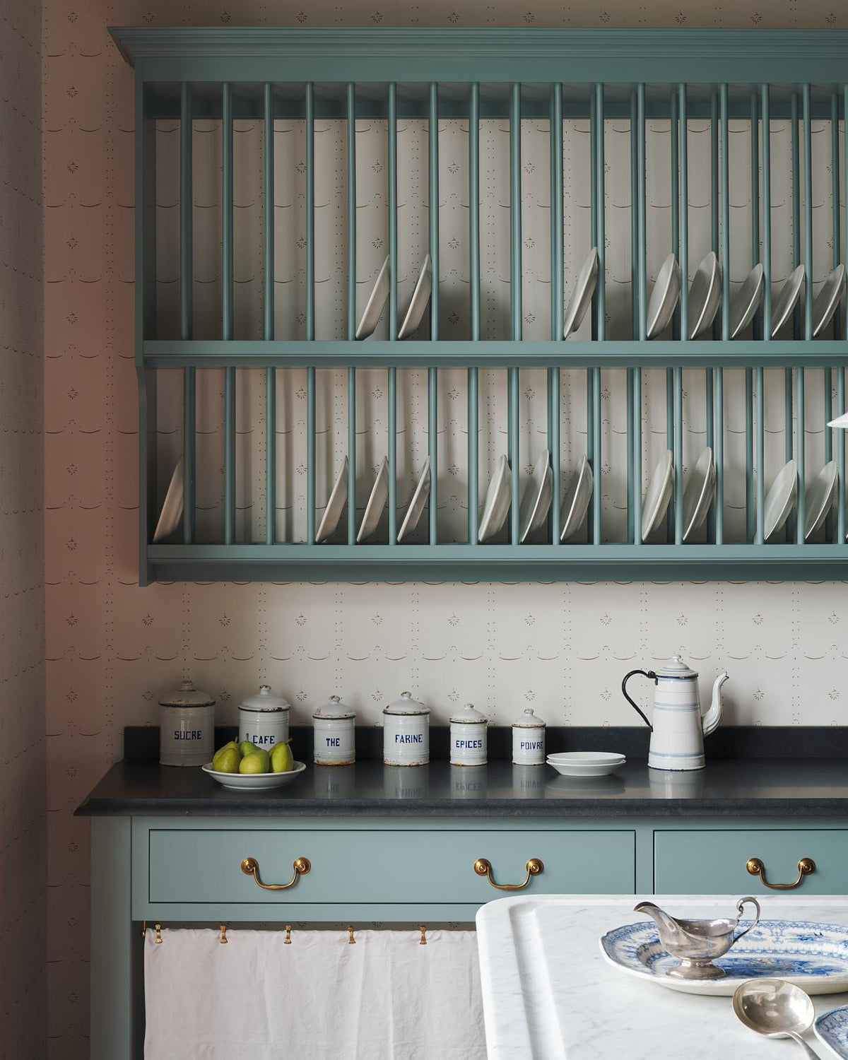 Grand Ditsy Delft Wallpaper in Sepia TEST