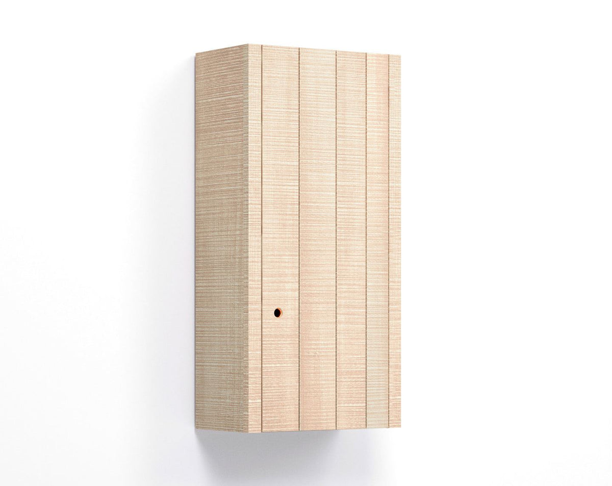 17 1/8" Single Door Plank Wall Cupboard