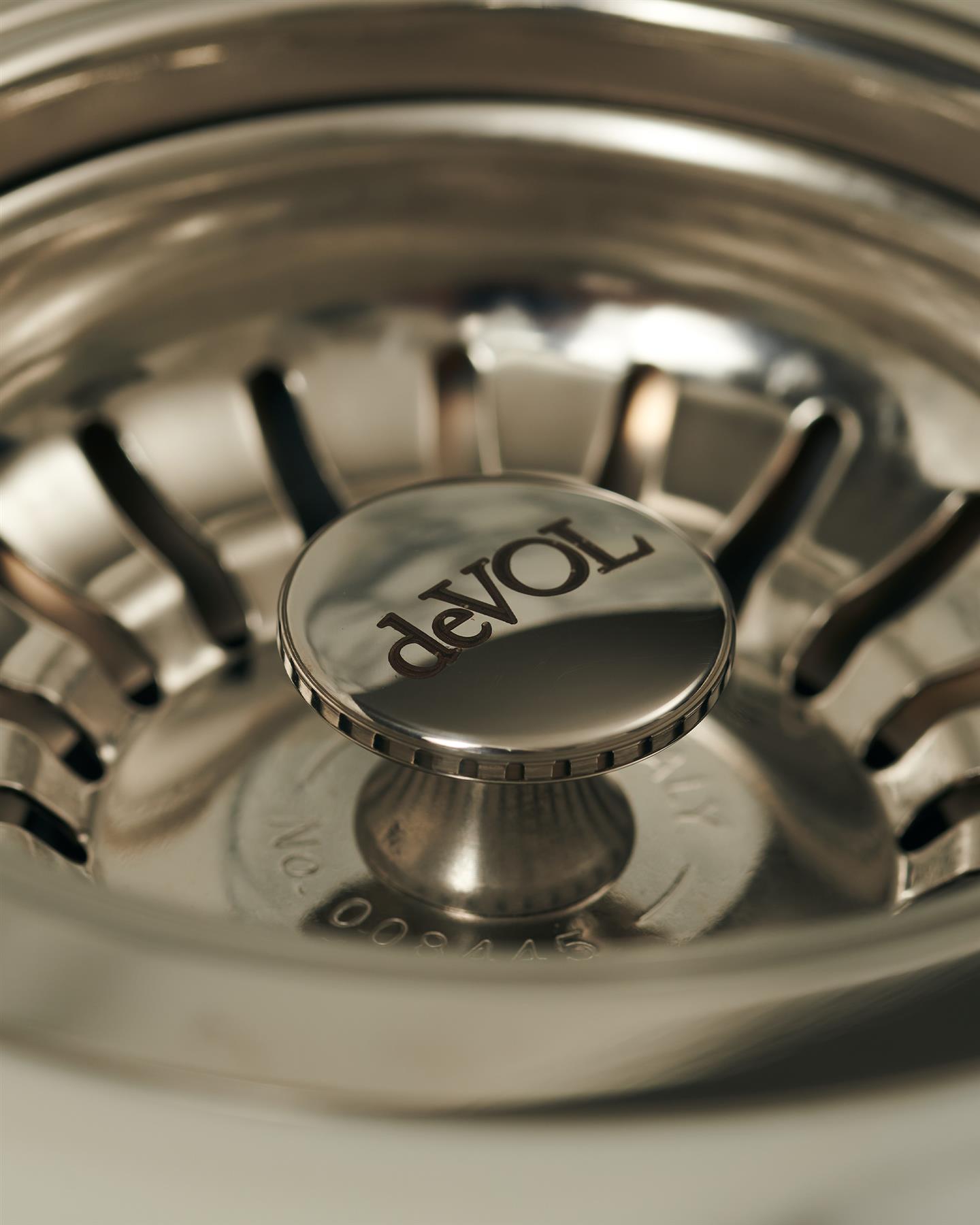 deVOL Chrome Basket Waste Strainer & Overflow Kit