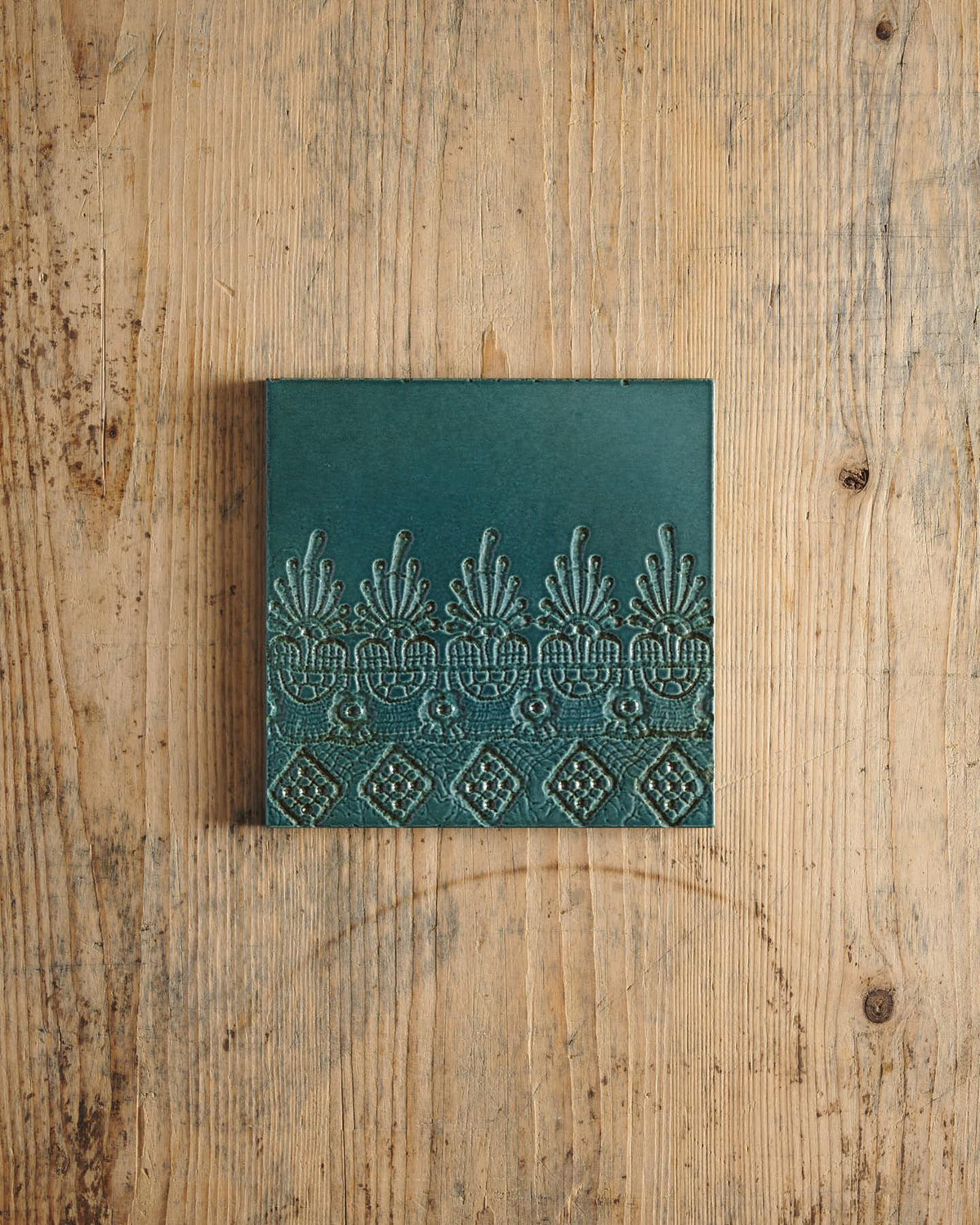 Vintage Teal Lace Market Tiles - Flanders Square TEST
