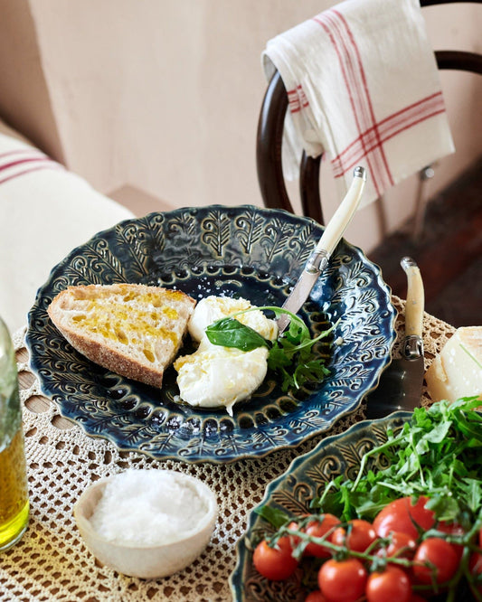 Round Heirloom Platter - Indigo Blue