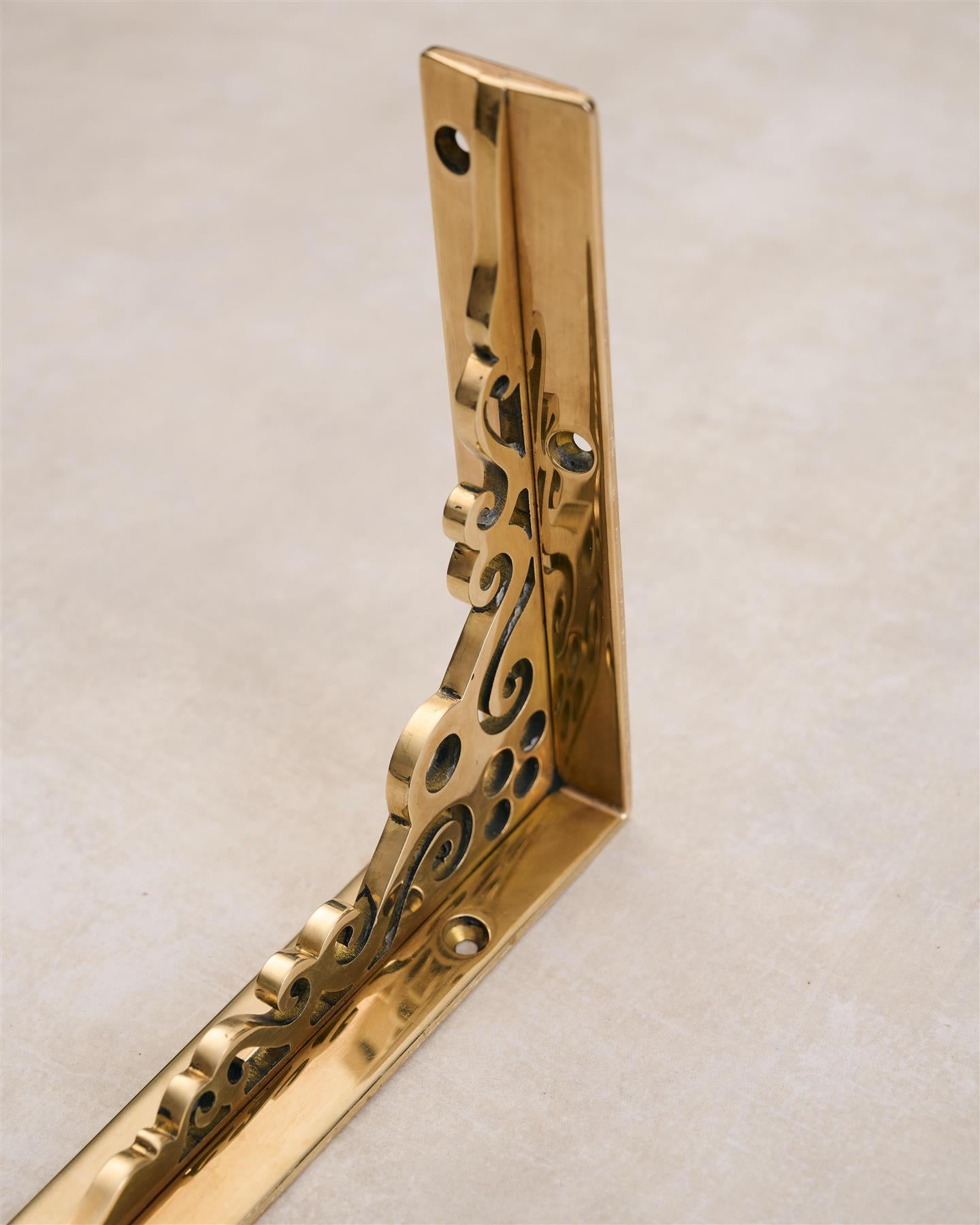 The Scullery Shelf Bracket - Small, Heirloom Brass