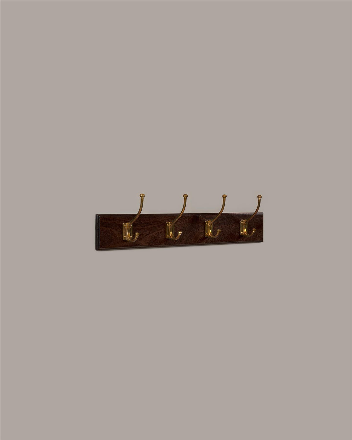 The Edwardian Coat Hook Rack - 4 Hooks, Mahogany Finish TEST