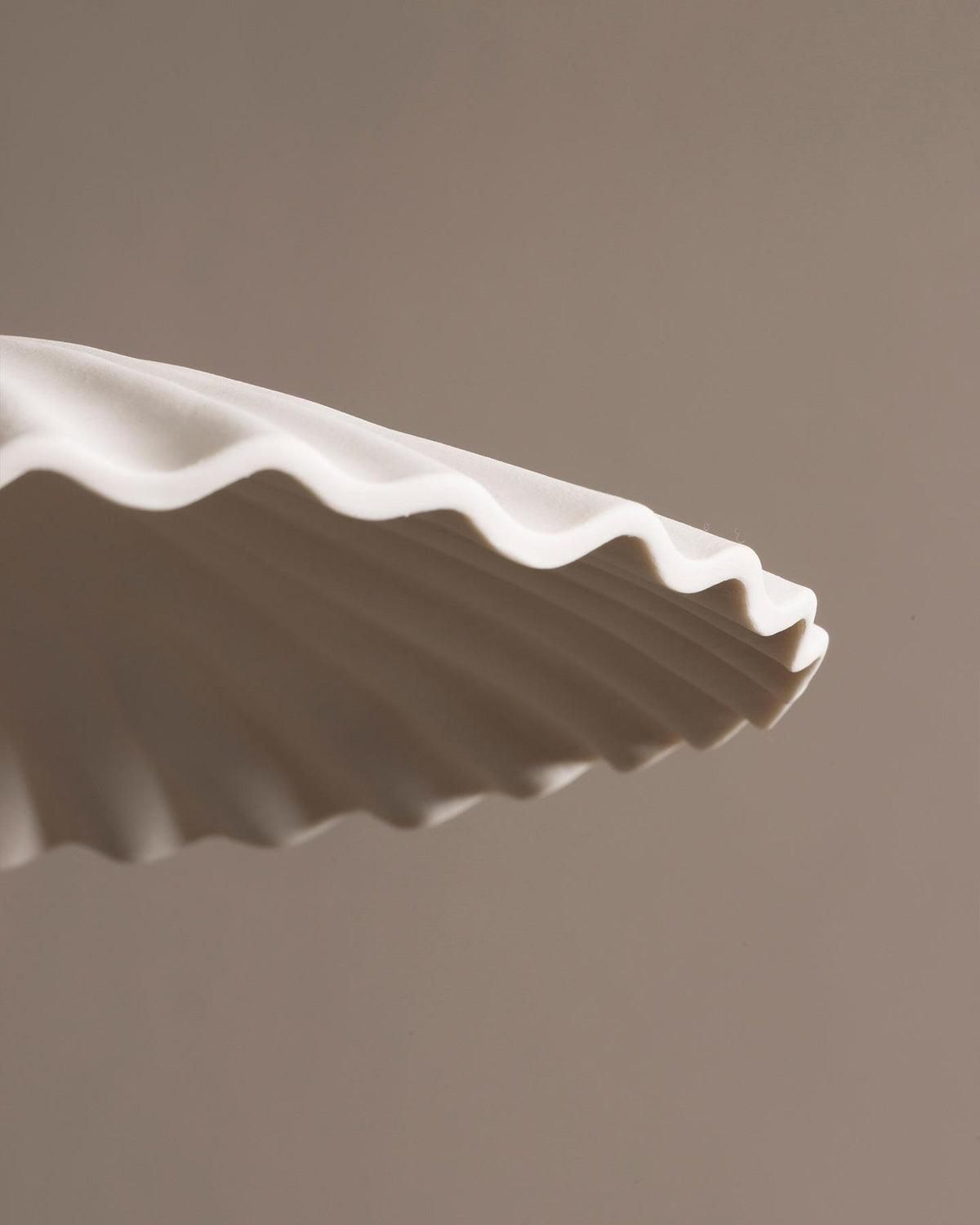 Large Narrow Pleat Porcelain Pendant Light TEST