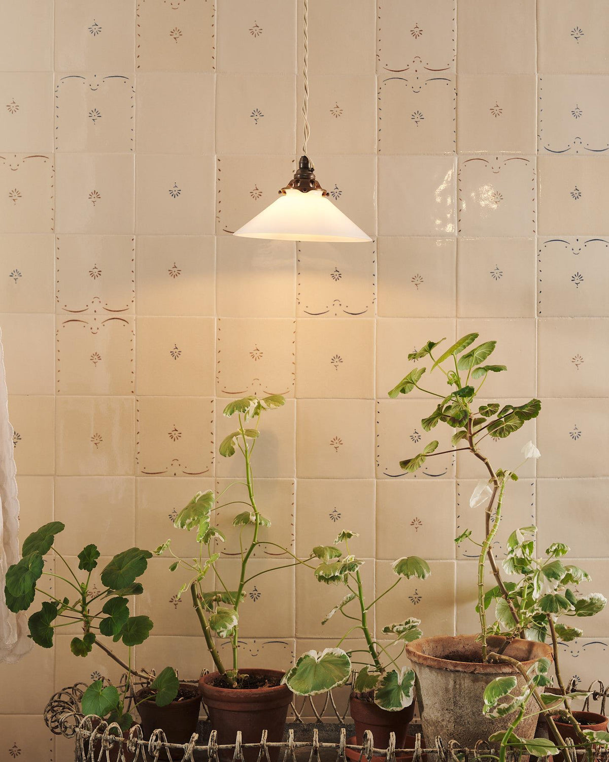 The Mini Milk Glass Pendant Light TEST