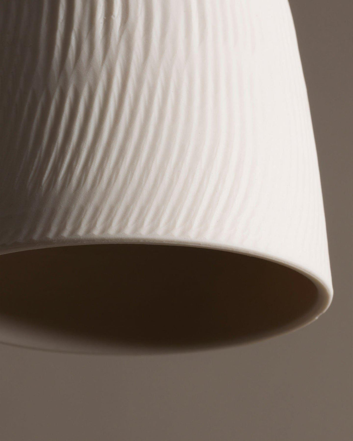 Large Chattered Beaker Porcelain Pendant Light TEST