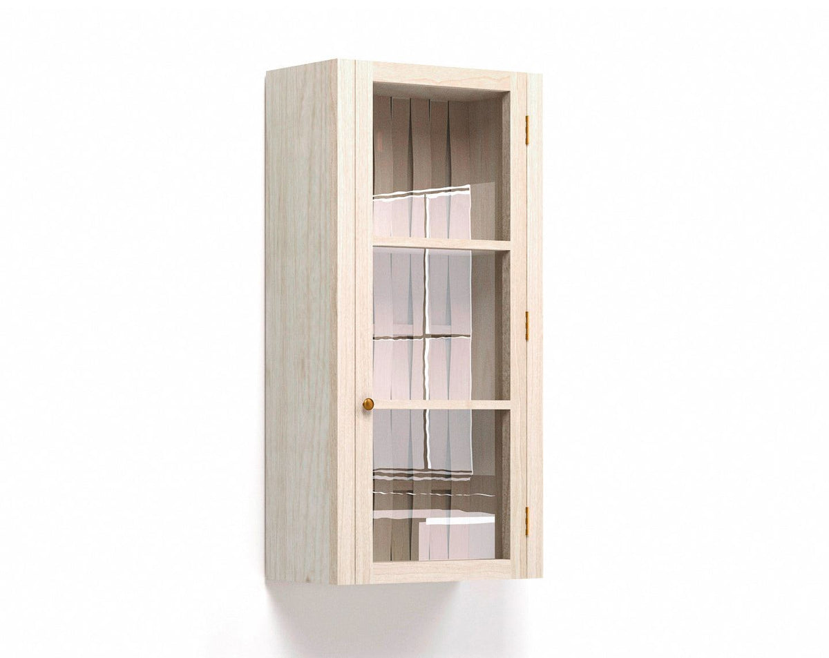 17 1/8" Single Door Glazed Wall Cupboard