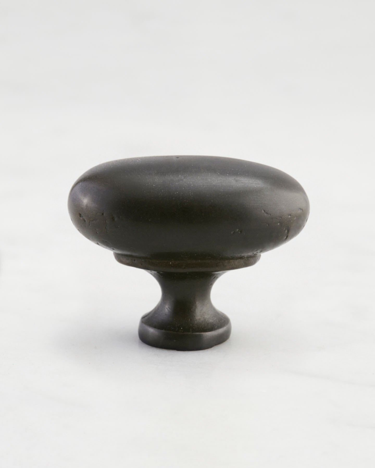Matt Black Bronze Oval Knob - Large