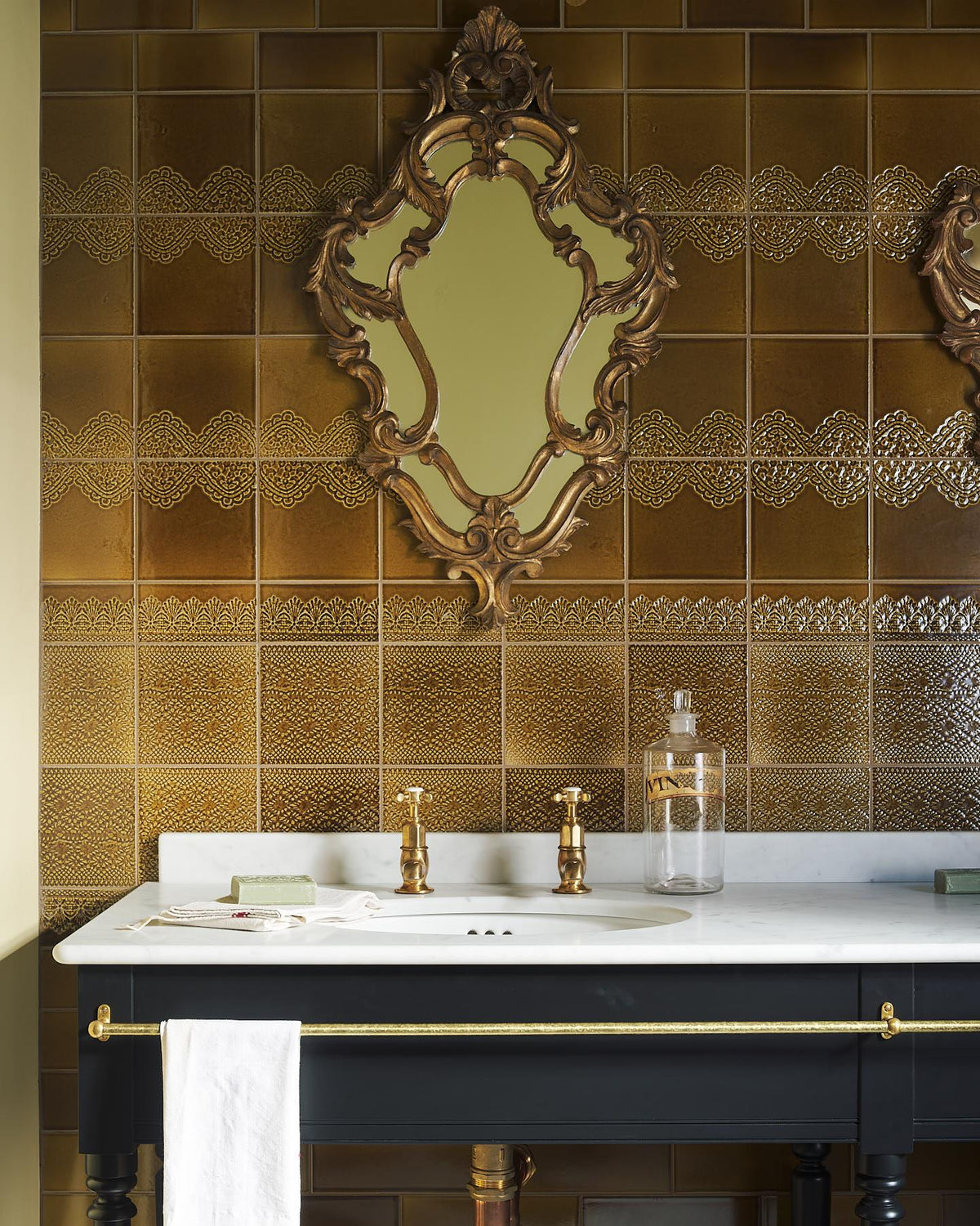 Sepia Lace Market Tiles - Flanders Metro TEST