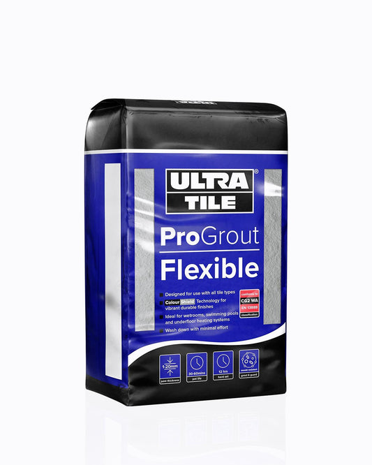 Flexible Grout for Stone & Tile - Silver Grey, 10kg