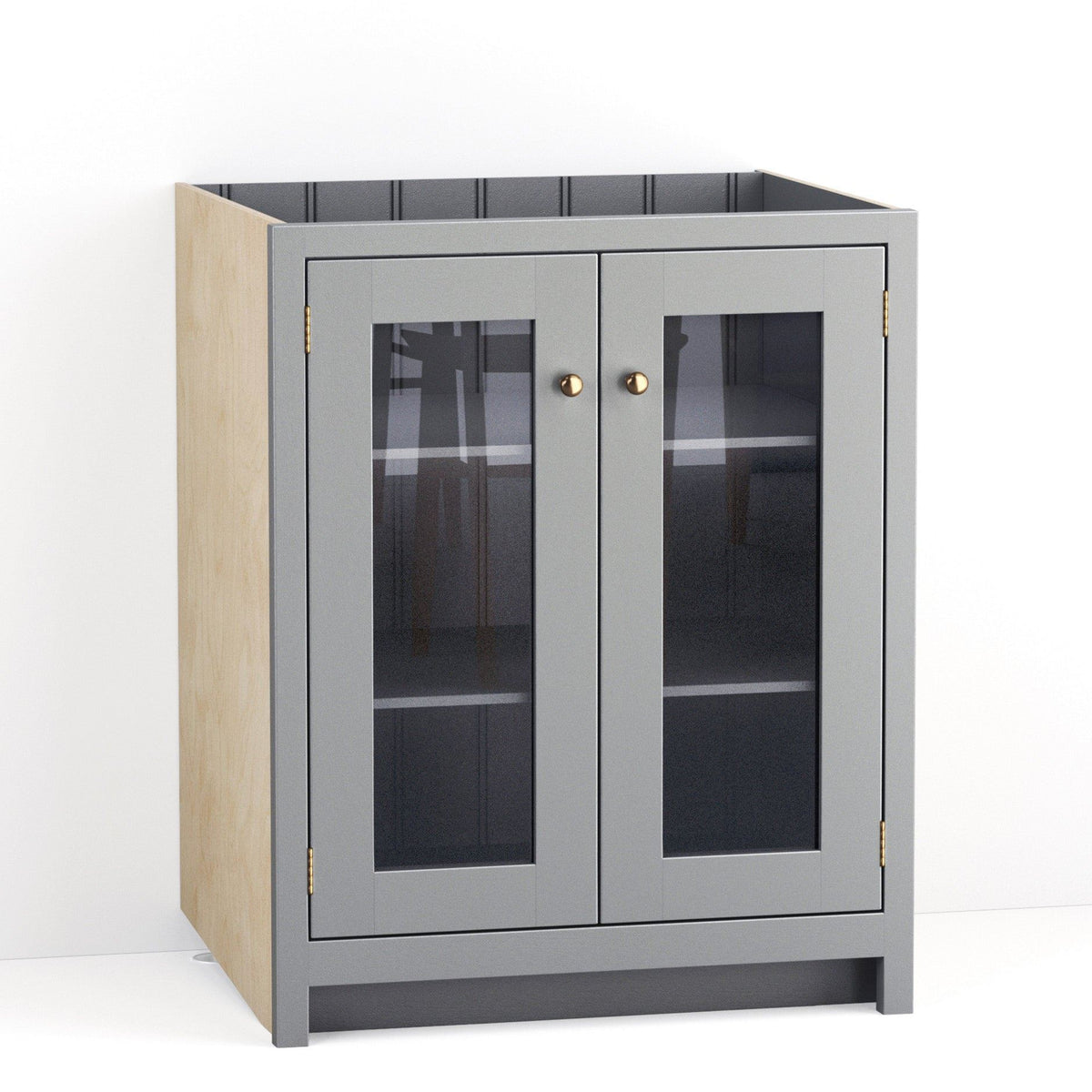 28 3/8" Glazed Double Door Cabinet