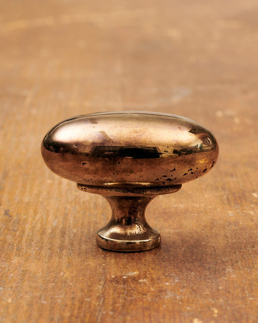 Heirloom Brass Oval Knob - Large