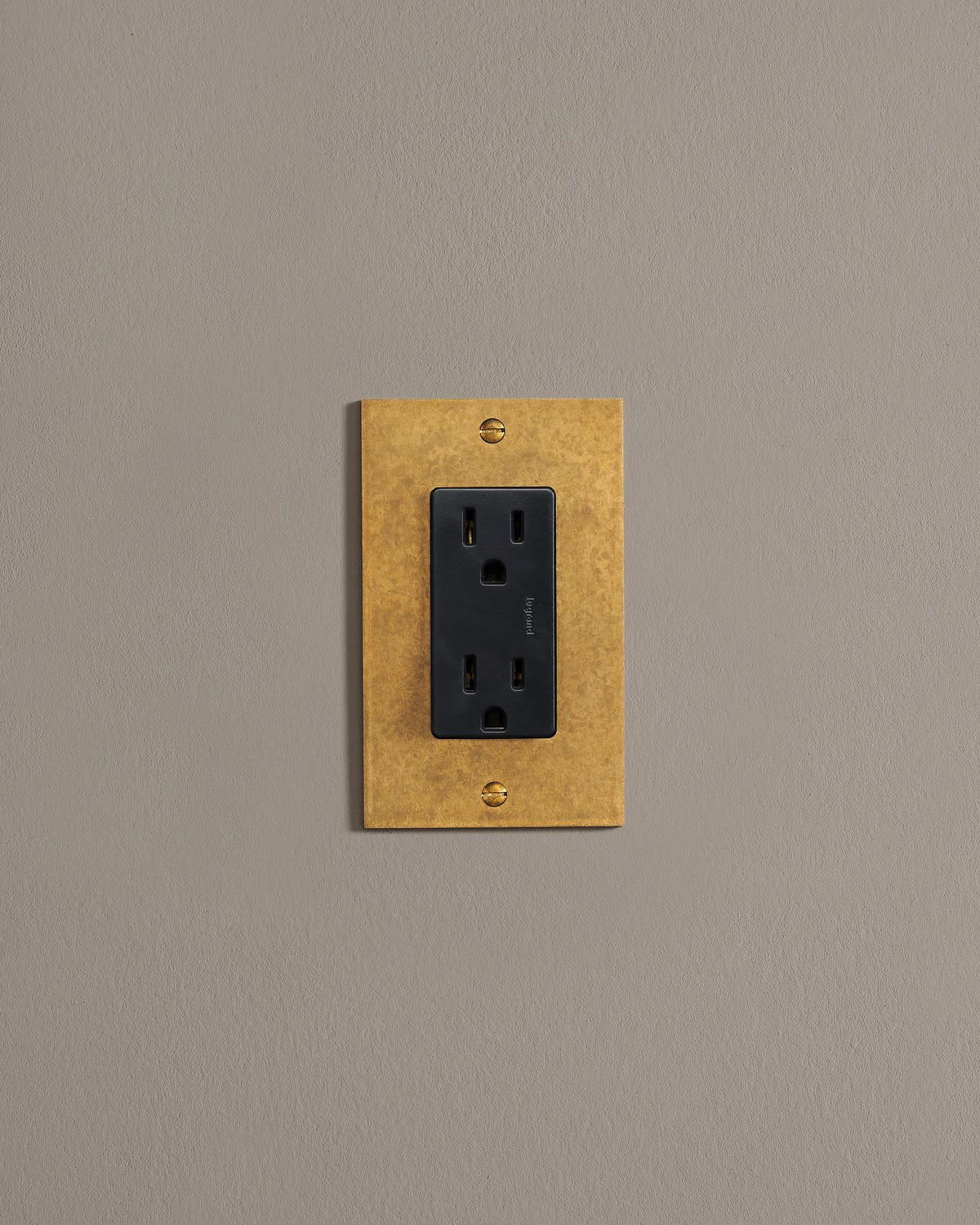 deVOL Aged Brass Decora Plate - 1 Gang TEST