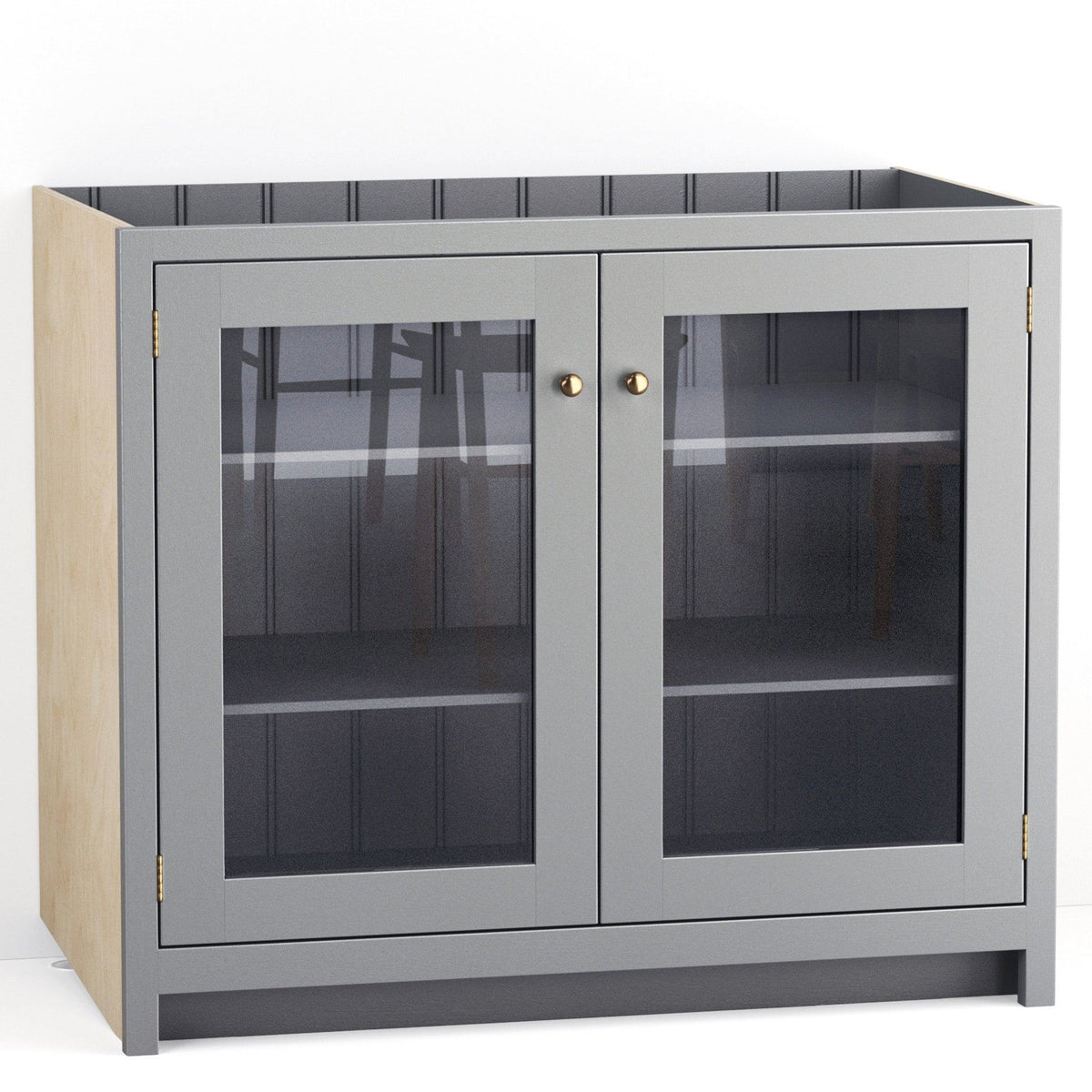 41 3/8" Glazed Double Door Cabinet