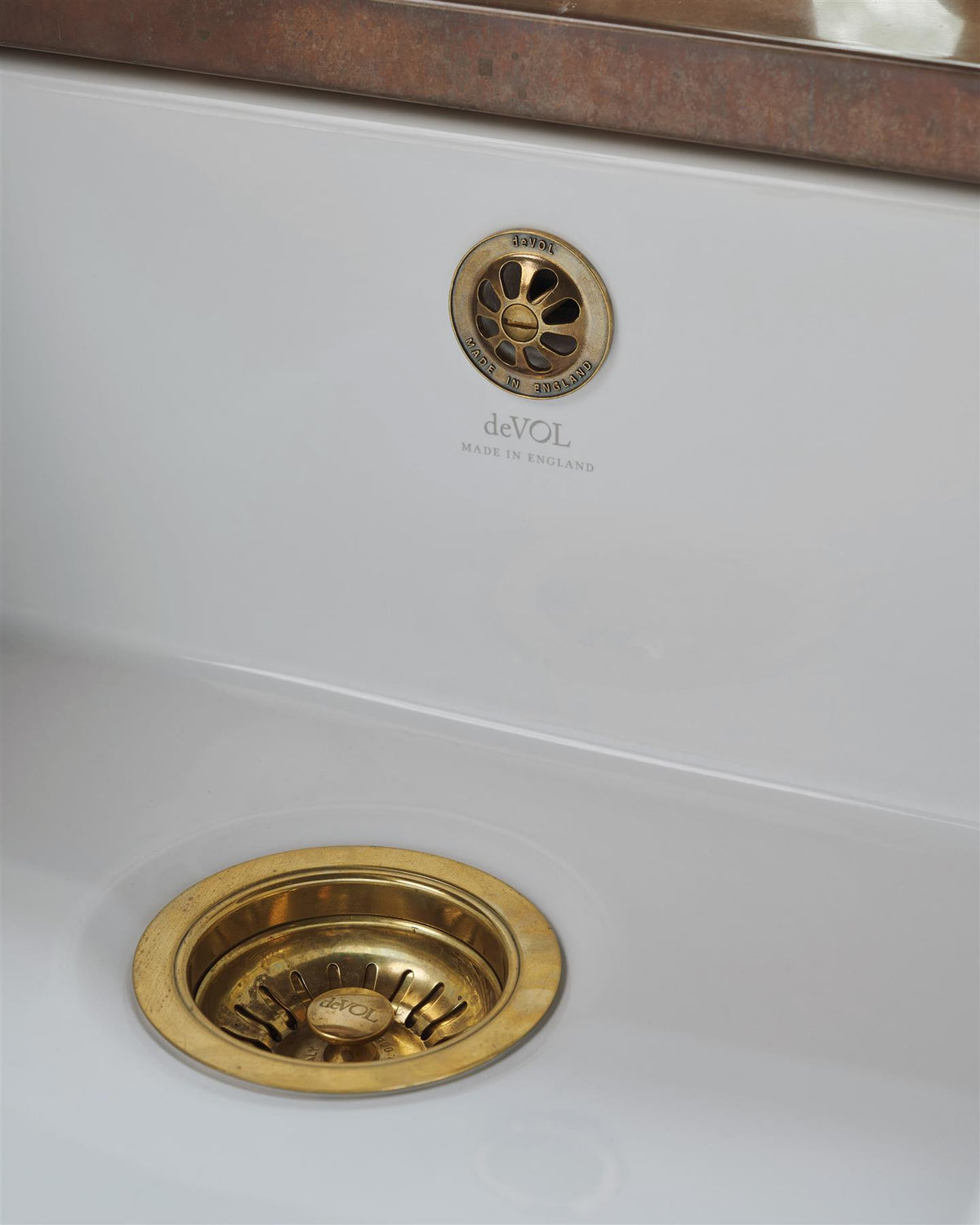 deVOL Brass Basket Waste Strainer & Overflow Kit - deVOL Cover TEST