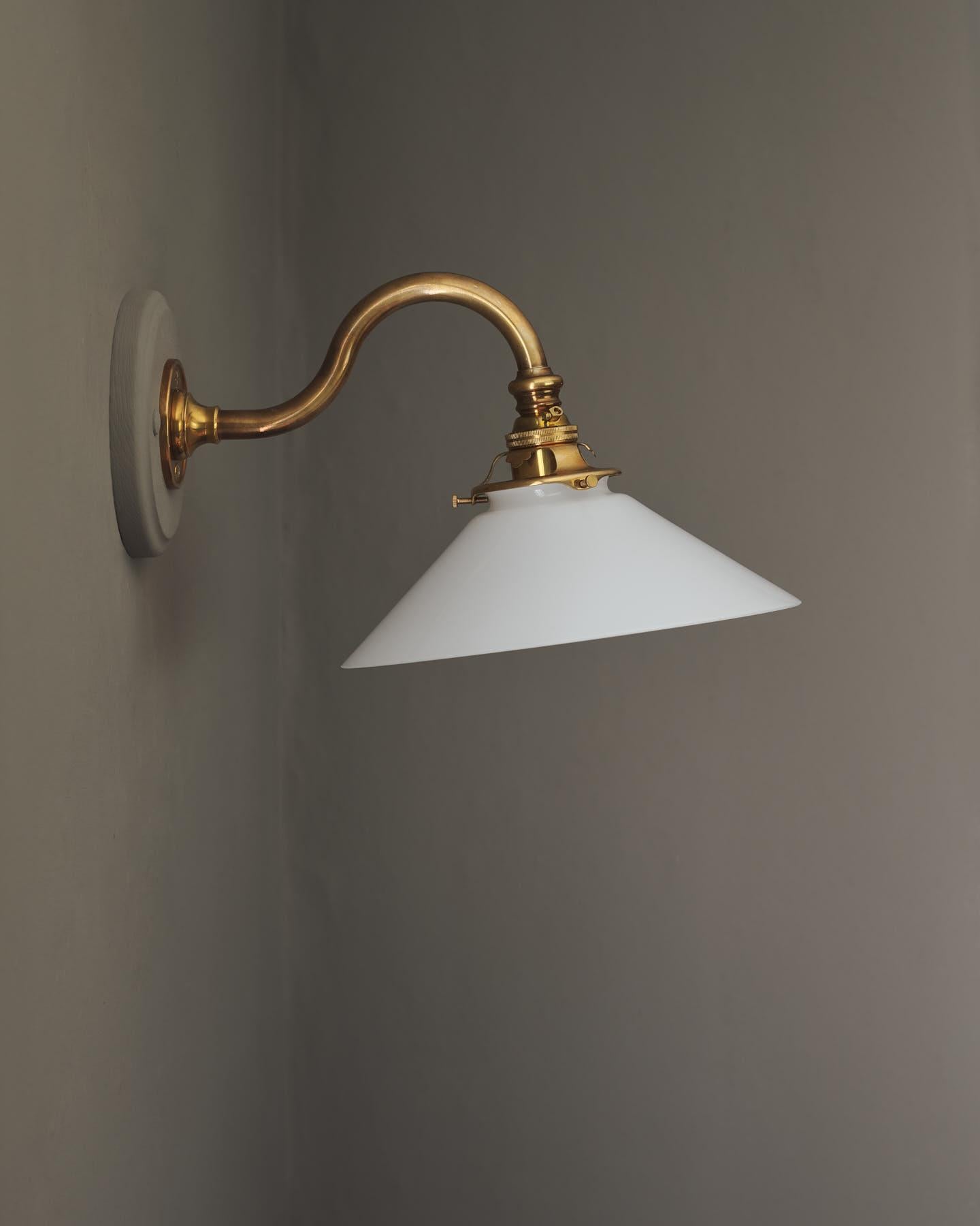The Heirloom Wall Light with Milk Glass Shade