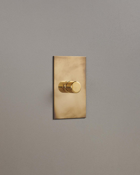 F&L Aged Brass Dimmer Switch - 1 Gang