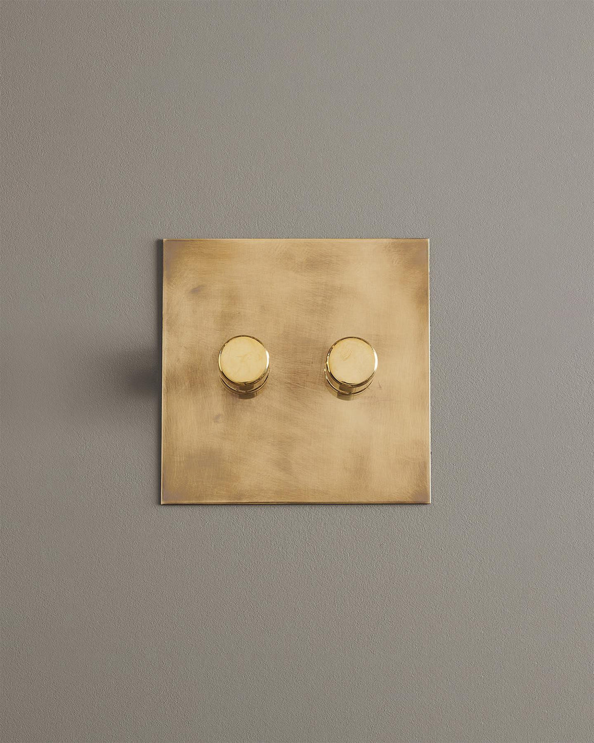 F&L Aged Brass Dimmer Switch - 2 Gang TEST