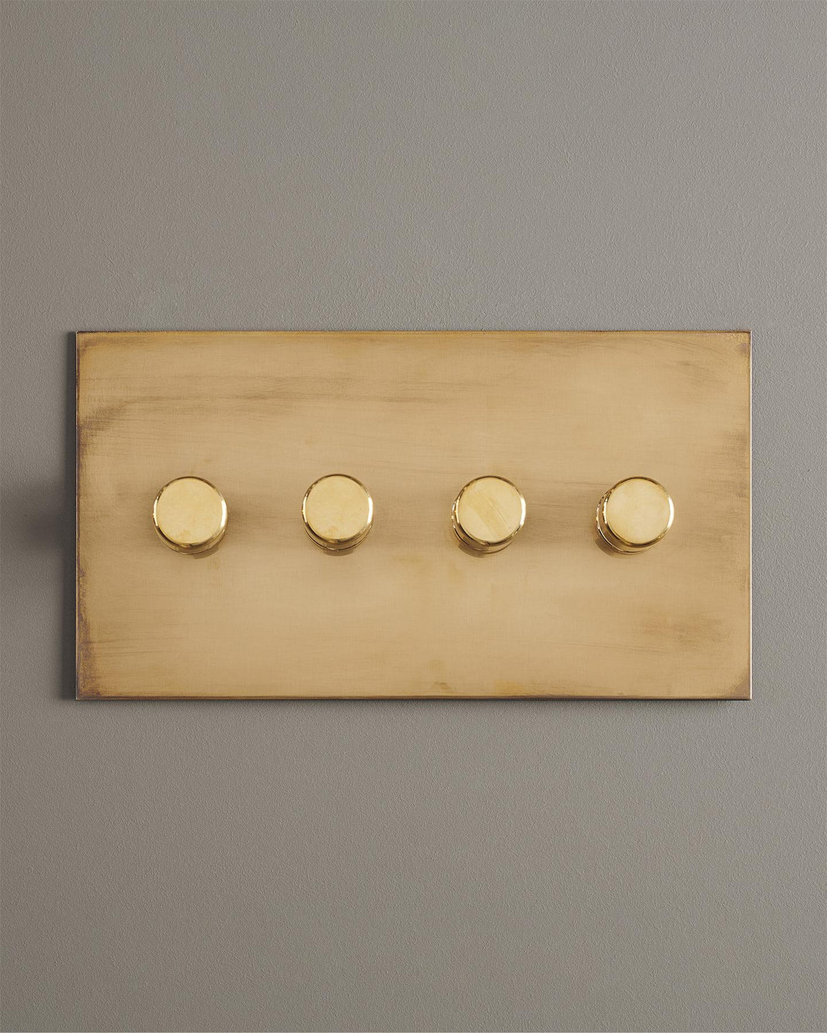 F&L Aged Brass Dimmer Switch - 4 Gang TEST