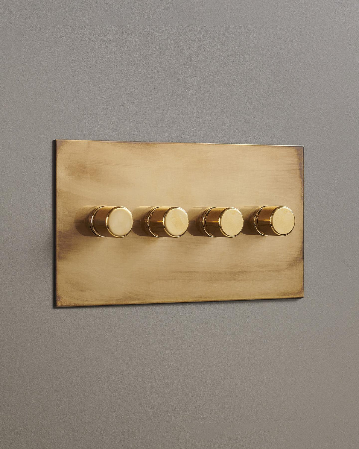F&L Aged Brass Dimmer Switch - 4 Gang TEST