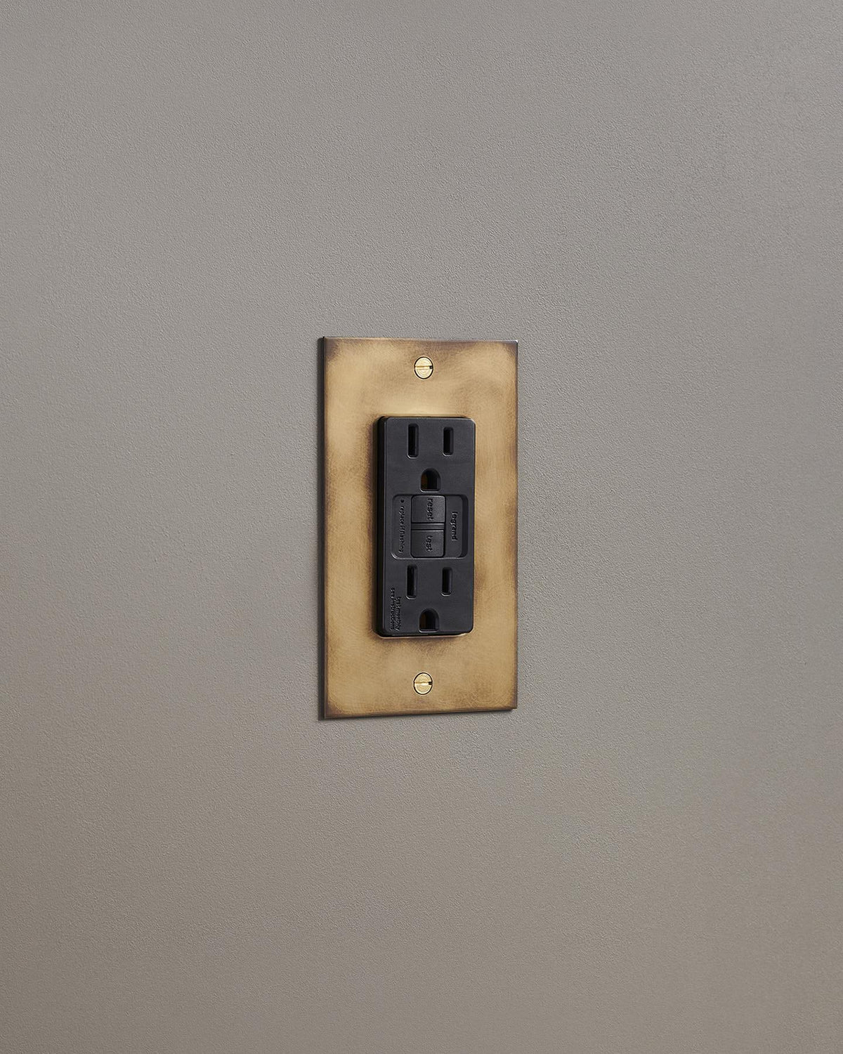 F&L Aged Brass GFCI Outlet - 1 Gang TEST