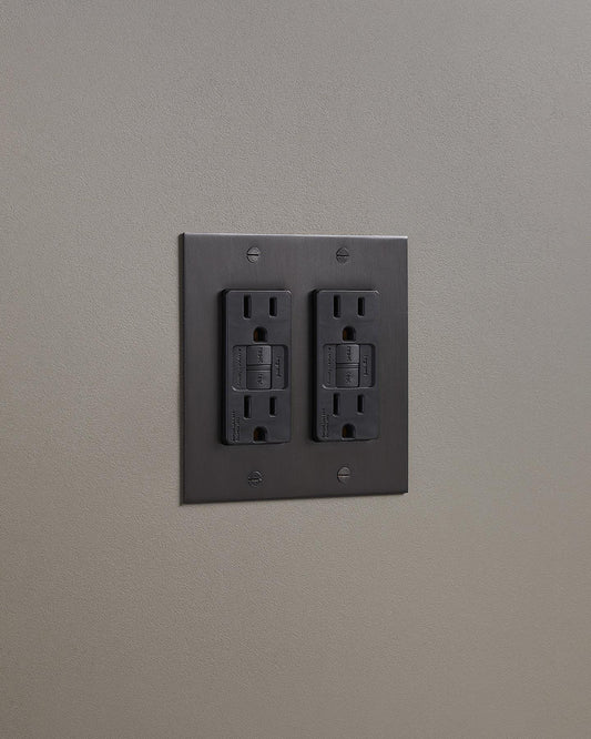 F&L Antique Bronze GFCI Outlet - 2 Gang