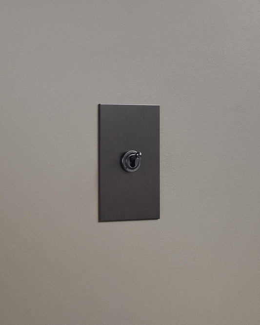 F&L Antique Bronze Toggle Switch - 1 Gang