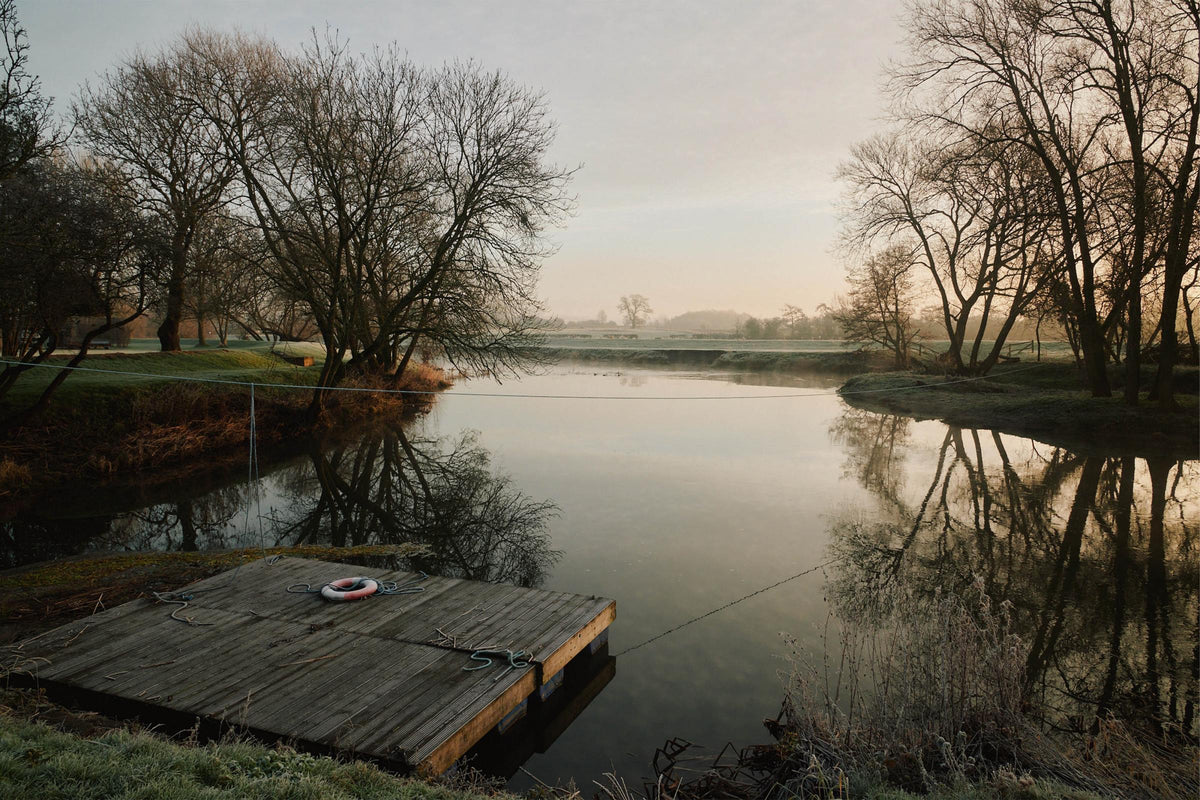 A scenic landscape view of the River Soar in Cotes Mill.