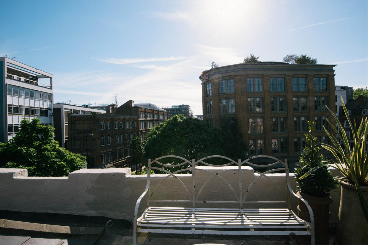 A beautiful rooftop view from deVOL St. John’s Square, overlooking Clerkenwell in London.