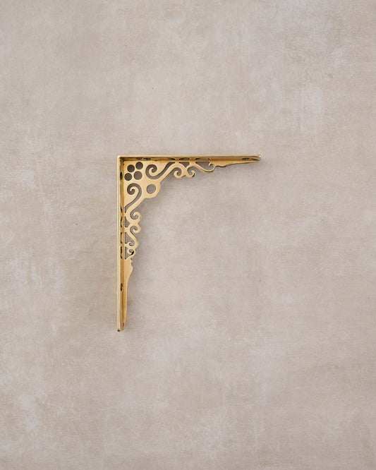 The Scullery Shelf Bracket - Small, Heirloom Brass