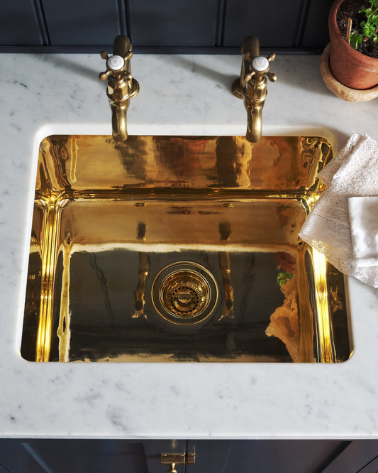 deVOL Standard Single Polished Brass Sink