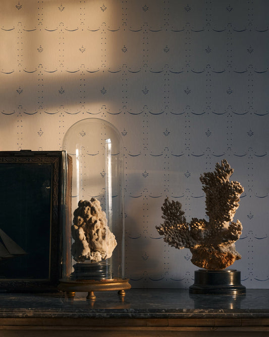 Petite Ditsy Delft Wallpaper in Blue
