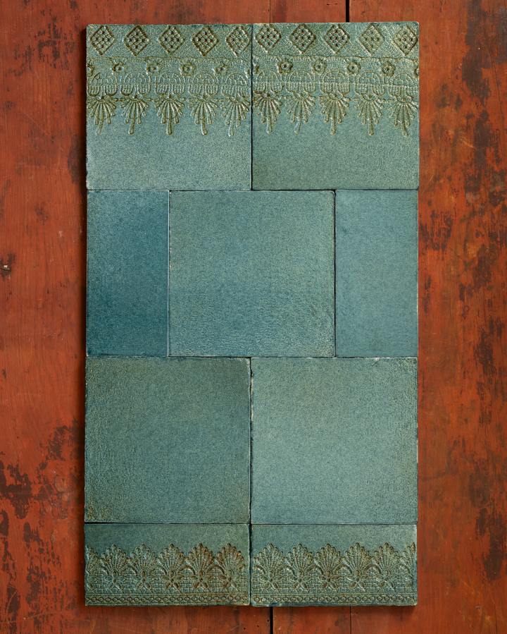 Vintage Teal Lace Market Tiles